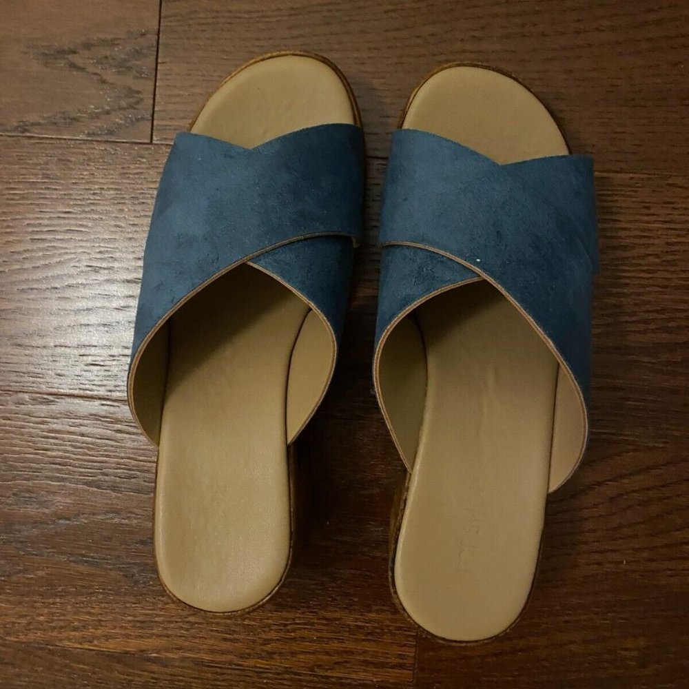 NWT Topshop Dixy Clog Sandal Blue US Size 7.5